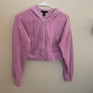 Forever 21, Cozy Lavender Zip Up, Size S